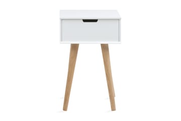 Gillian Nattbord 40 cm med Oppbevaring Skuff - Hvit/Eik/Brun - Møbler - Bord - Avlastningsbord - Sengebord & nattbord