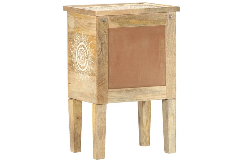 Håndmalt nattbord 40x30x60 cm heltre mango - Brun - Møbler - Bord - Avlastningsbord - Sengebord & nattbord
