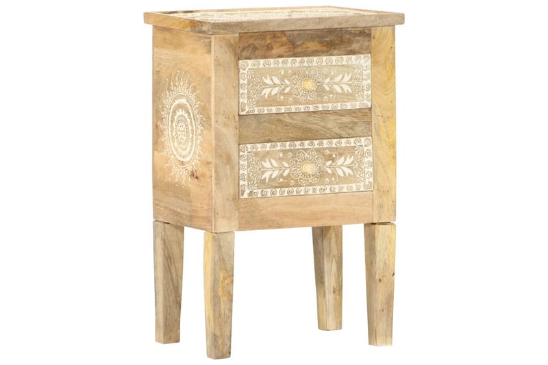 Håndmalt nattbord 40x30x60 cm heltre mango - Brun - Møbler - Bord - Avlastningsbord - Sengebord & nattbord