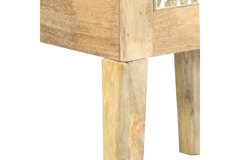 Håndmalt nattbord 40x30x60 cm heltre mango - Brun - Møbler - Bord - Avlastningsbord - Sengebord & nattbord