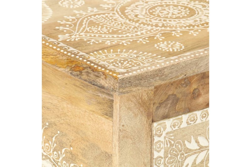 Håndmalt nattbord 40x30x60 cm heltre mango - Brun - Møbler - Bord - Avlastningsbord - Sengebord & nattbord