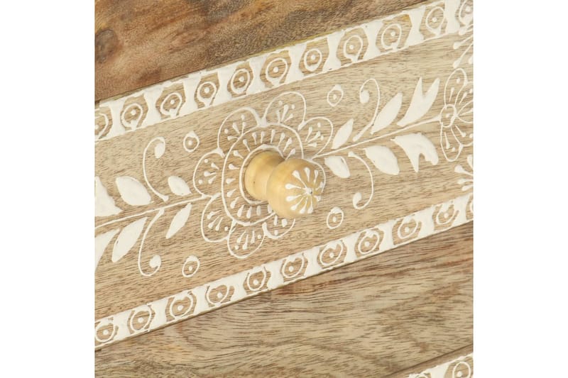 Håndmalt nattbord 40x30x60 cm heltre mango - Brun - Møbler - Bord - Avlastningsbord - Sengebord & nattbord