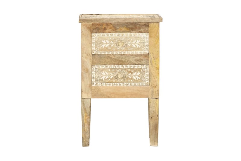 Håndmalt nattbord 40x30x60 cm heltre mango - Brun - Møbler - Bord - Avlastningsbord - Sengebord & nattbord