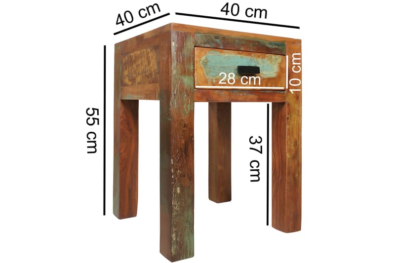 Haage Nattbord 40 cm - Flerfarget - Møbler - Bord - Avlastningsbord - Sengebord & nattbord