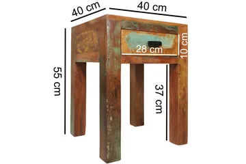 Haage Nattbord 40 cm - Flerfarget - Møbler - Bord - Avlastningsbord - Sengebord & nattbord