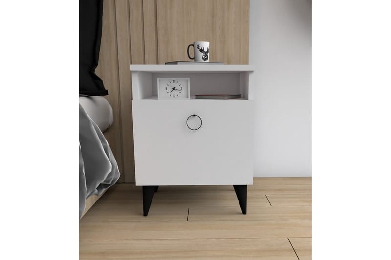 Harbours Nattbord 52 cm - Hvit - Møbler - Bord - Avlastningsbord - Sengebord & nattbord