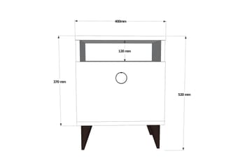 Harbours Nattbord 52 cm - Hvit - Møbler - Bord - Avlastningsbord - Sengebord & nattbord