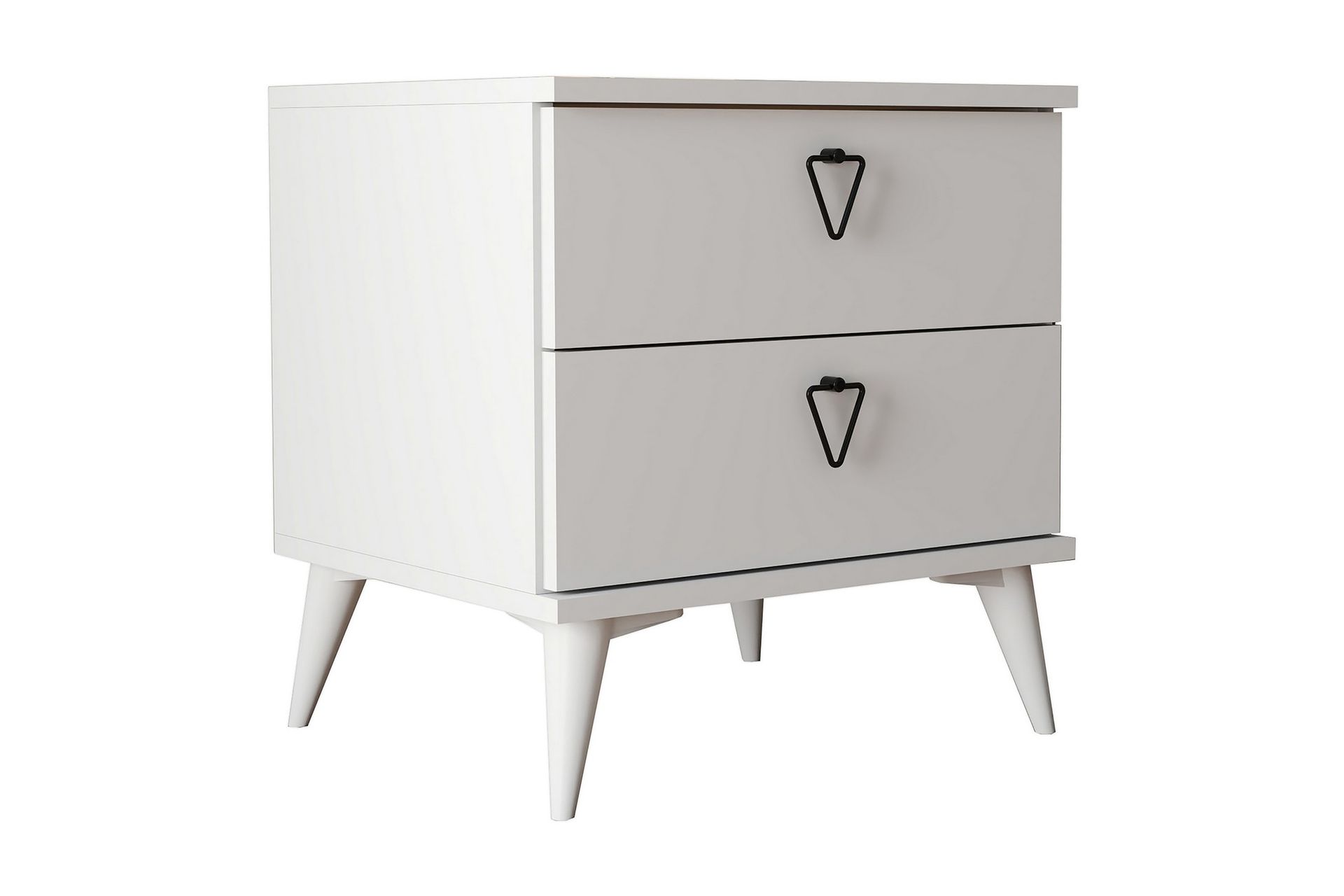 Heibert Nattbord 52 cm - Hvit