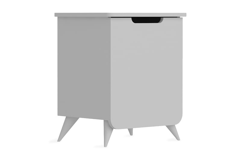 Hejde Nattbord 39 cm med Oppbevaring Skap - Hvit - Møbler - Bord - Avlastningsbord - Sengebord & nattbord