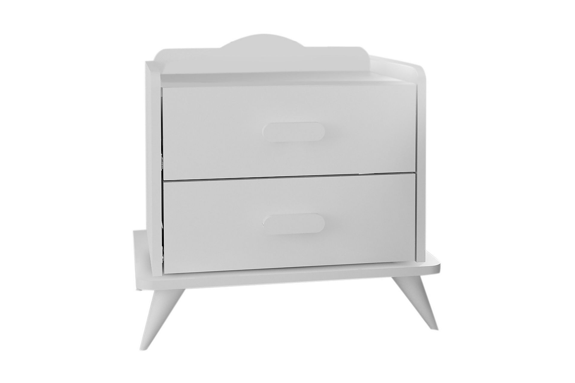 Hejde Nattbord 60 cm med Oppbevaring 2 Skuffer - Hvit - Møbler - Bord - Avlastningsbord - Sengebord & nattbord