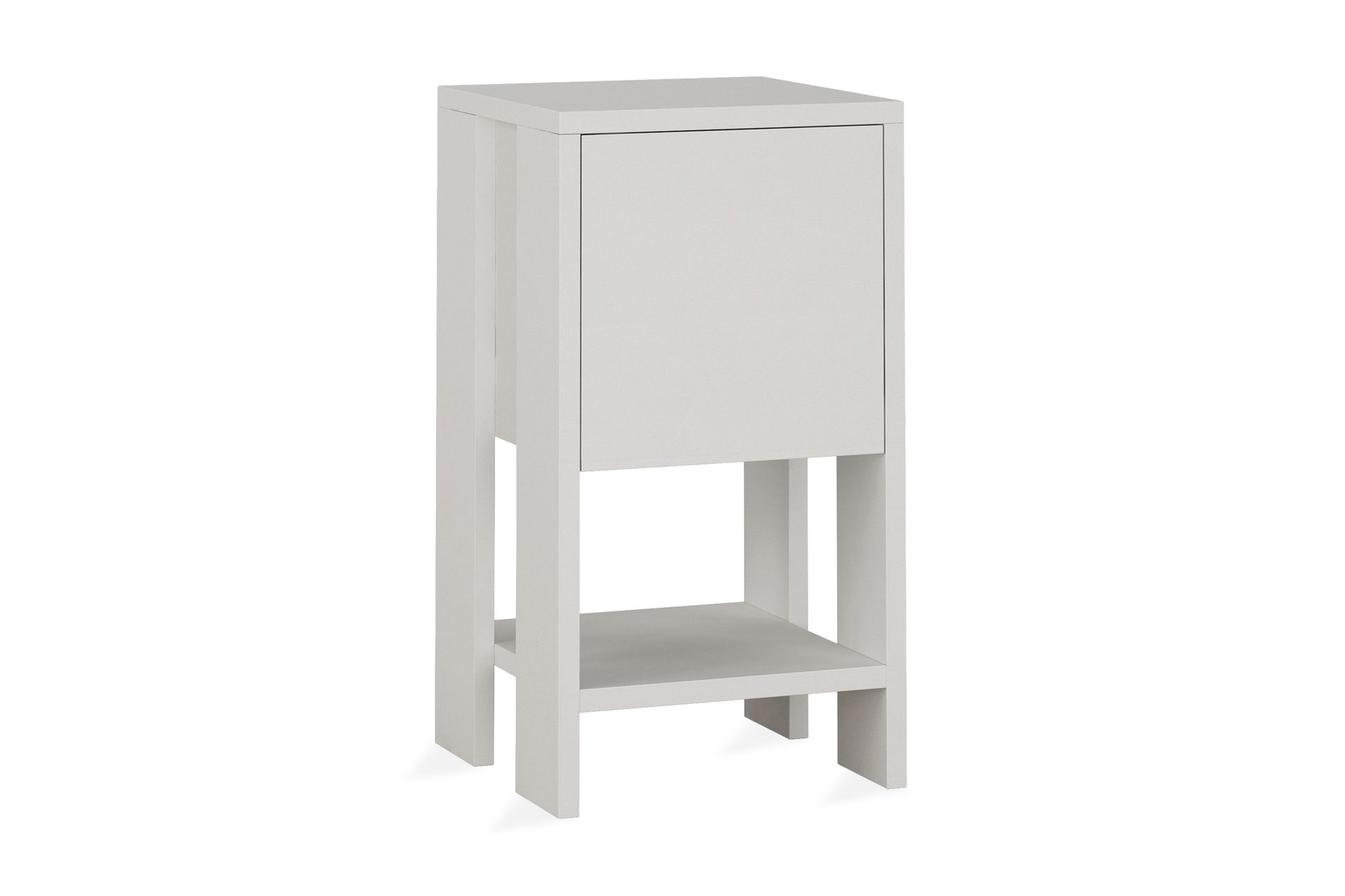 Homitis Nattbord 30 cm med Oppbevaring Hylle + Lucka - Hvit - Møbler - Bord - Avlastningsbord - Sengebord & nattbord