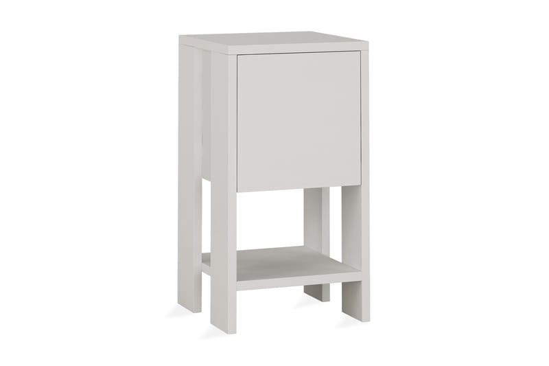 Homitis Nattbord 30 cm med Oppbevaring Hylle + Lucka - Hvit - Møbler - Bord - Avlastningsbord - Sengebord & nattbord