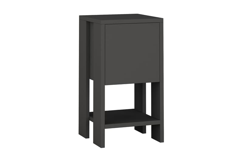 Homitis Nattbord 30 cm med Oppbevaring Hylle + Lucka - Mørkegrå - Møbler - Bord - Avlastningsbord - Sengebord & nattbord