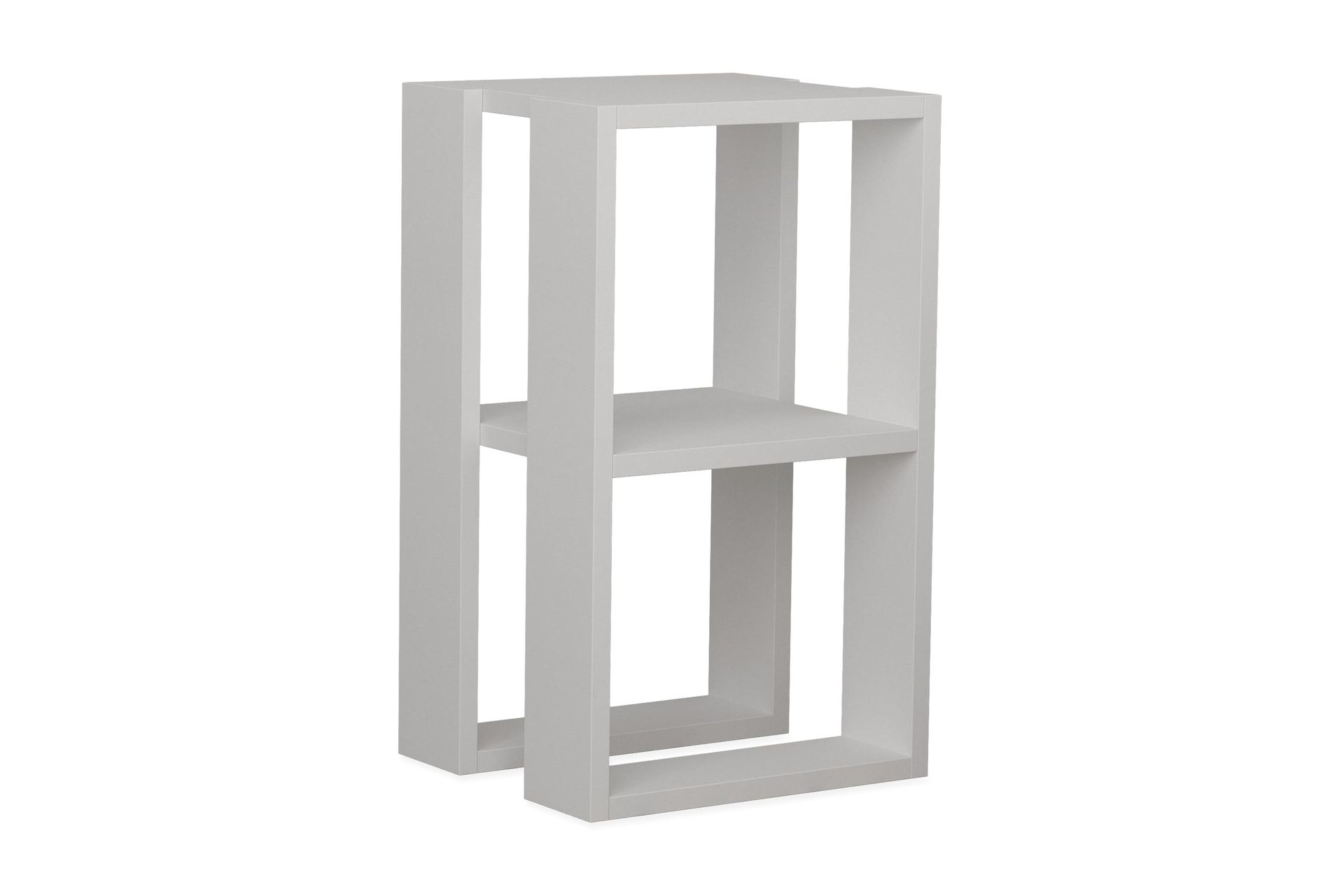 Homitis Nattbord 30 cm med Oppbevaring Hylle - Hvit