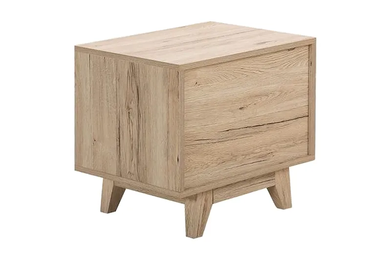 Hultz Nattbord 50 cm med Oppbevaring Skuff + Hylle - Hvit - Møbler - Bord - Avlastningsbord - Sengebord & nattbord