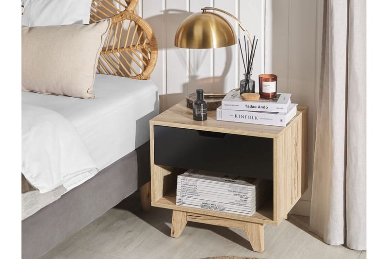 Hultz Sofabord 50 cm - Svart/Lyst Tre - Møbler - Bord - Avlastningsbord - Sengebord & nattbord