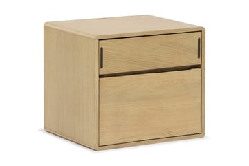 Jerup Vegghengt Nattbord 32x40 cm Høyre Massiv eiketre - Brun - Møbler - Bord - Avlastningsbord - Sengebord & nattbord