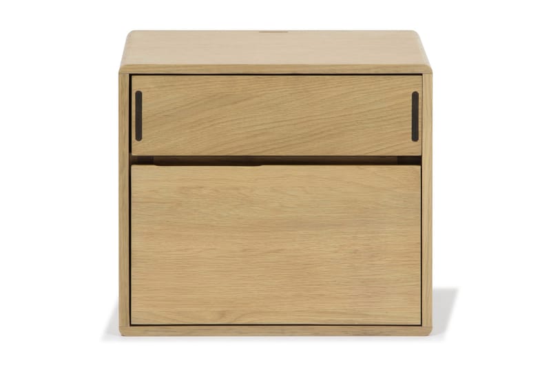 Jerup Vegghengt Nattbord 32x40 cm Høyre Massiv eiketre - Brun - Møbler - Bord - Avlastningsbord - Sengebord & nattbord