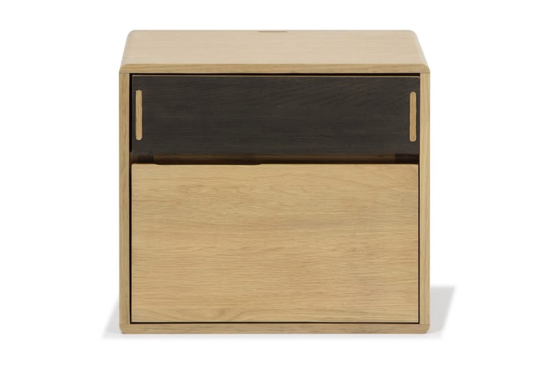 Jerup Vegghengt Nattbord 32x40 cm Høyre Massiv eiketre - Brun - Møbler - Bord - Avlastningsbord - Sengebord & nattbord