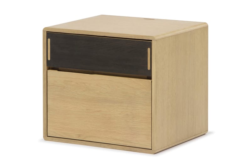 Jerup Vegghengt Nattbord 32x40 cm Høyre Massiv eiketre - Brun - Møbler - Bord - Avlastningsbord - Sengebord & nattbord