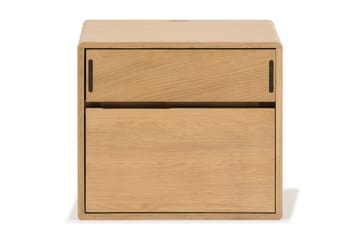 Jerup Vegghengt Nattbord 32x40 cm Høyre Massiv eiketre - Brun - Møbler - Bord - Avlastningsbord - Sengebord & nattbord