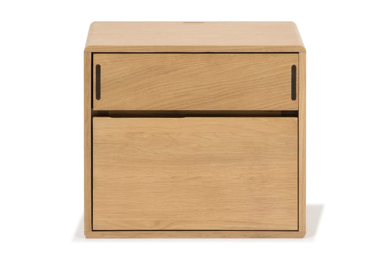 Jerup Vegghengt Nattbord 32x40 cm Høyre Massiv eiketre - Brun - Møbler - Bord - Avlastningsbord - Sengebord & nattbord