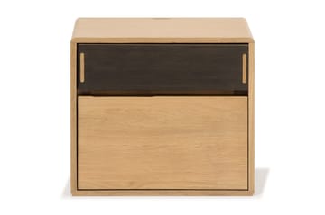 Jerup Vegghengt Nattbord 32x40 cm Høyre Massiv eiketre - Brun - Møbler - Bord - Avlastningsbord - Sengebord & nattbord