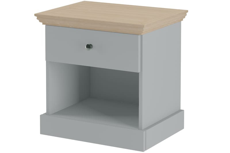 Jundapah Nattbord 45x35 cm - Grå/Brun - Møbler - Bord - Avlastningsbord - Sengebord & nattbord