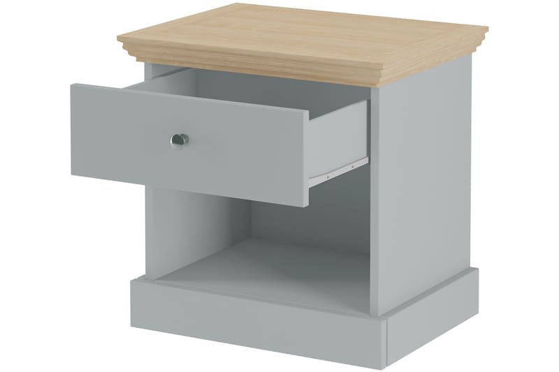 Jundapah Nattbord 45x35 cm - Grå/Brun - Møbler - Bord - Avlastningsbord - Sengebord & nattbord