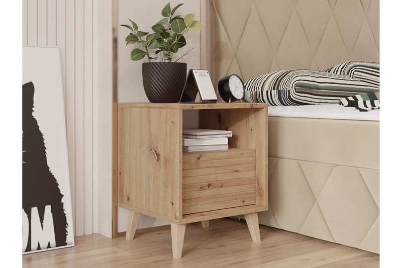 Kintore Sengbord 40 cm - Brun - Møbler - Bord - Avlastningsbord - Sengebord & nattbord