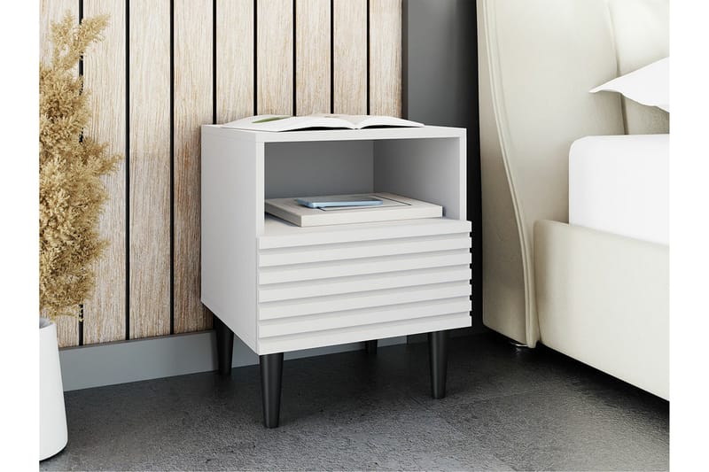 Kintore Sengbord 42 cm - Hvid - Møbler - Bord - Avlastningsbord - Sengebord & nattbord