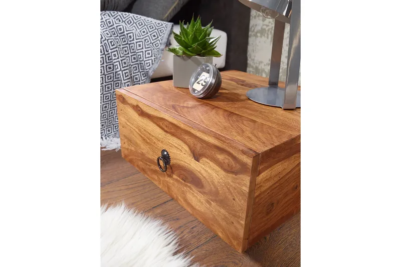 KRammes Nattbord 40 cm med Oppbevaring Skuff - Massivt Tre - Møbler - Bord - Avlastningsbord - Sengebord & nattbord