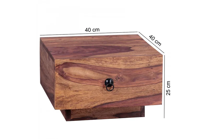 KRammes Nattbord 40 cm med Oppbevaring Skuff - Massivt Tre - Møbler - Bord - Avlastningsbord - Sengebord & nattbord