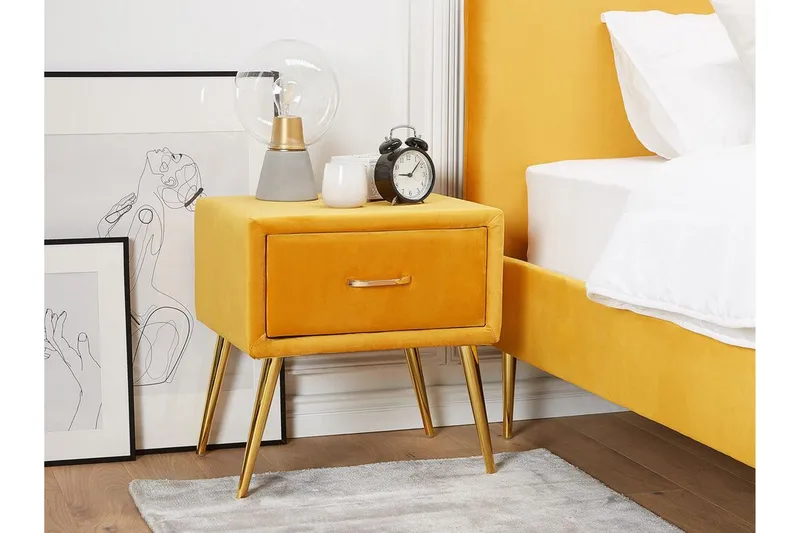 Larochelle Nattbord - Gul - Møbler - Bord - Avlastningsbord - Sengebord & nattbord