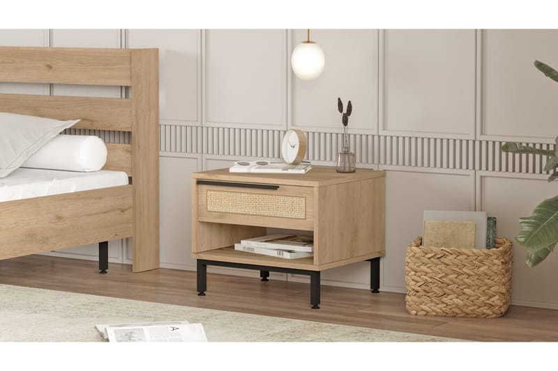 Liyakat Nattbord 53,6 cm - Eik - Møbler - Bord - Avlastningsbord - Sengebord & nattbord