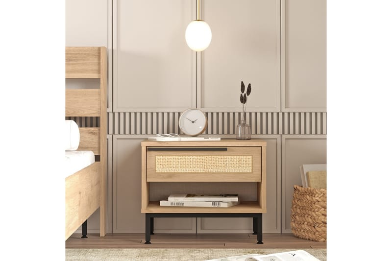 Liyakat Nattbord 53,6 cm - Eik - Møbler - Bord - Avlastningsbord - Sengebord & nattbord