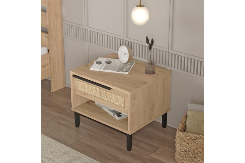 Liyakat Nattbord 53,6 cm - Eik - Møbler - Bord - Avlastningsbord - Sengebord & nattbord