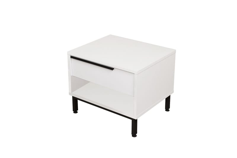 Liyakat Nattbord 53,6 cm - Hvit - Møbler - Bord - Avlastningsbord - Sengebord & nattbord