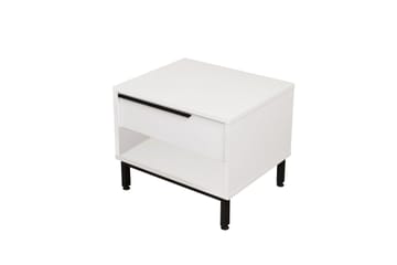 Liyakat Nattbord 53,6 cm - Hvit - Møbler - Bord - Avlastningsbord - Sengebord & nattbord