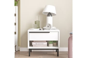 Liyakat Nattbord 53,6 cm - Hvit - Møbler - Bord - Avlastningsbord - Sengebord & nattbord