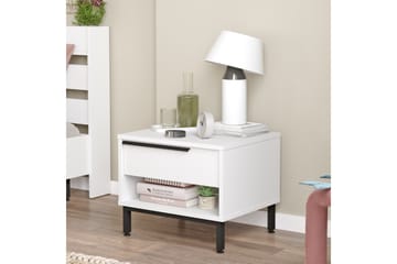 Liyakat Nattbord 53,6 cm - Hvit - Møbler - Bord - Avlastningsbord - Sengebord & nattbord