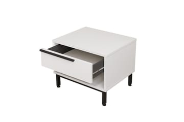 Liyakat Nattbord 53,6 cm - Hvit - Møbler - Bord - Avlastningsbord - Sengebord & nattbord