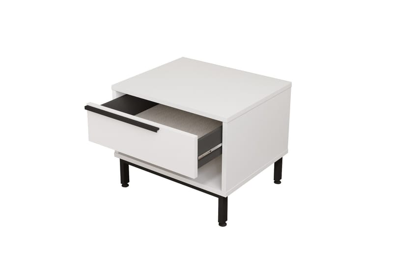 Liyakat Nattbord 53,6 cm - Hvit - Møbler - Bord - Avlastningsbord - Sengebord & nattbord