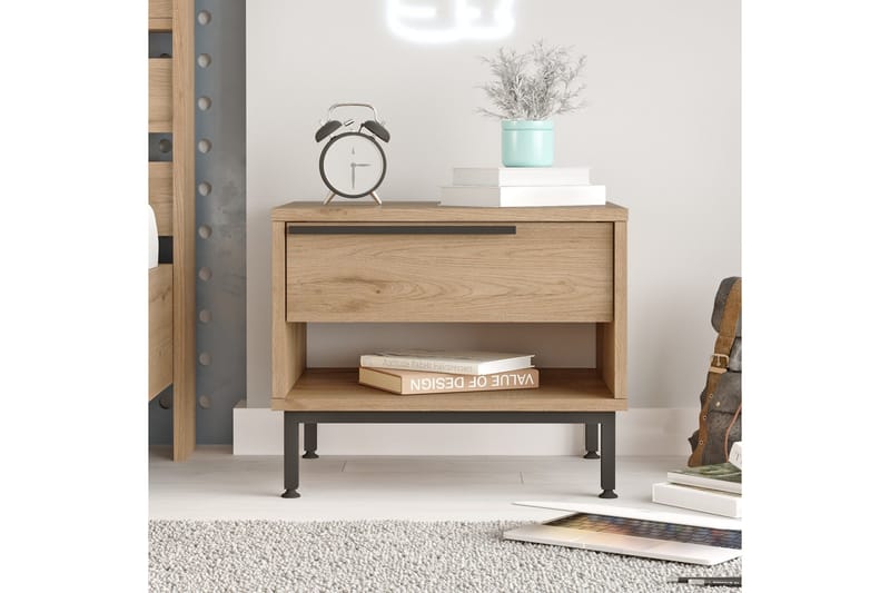 Liyakat Nattbord 53,6 cm - Valnøtt - Møbler - Bord - Avlastningsbord - Sengebord & nattbord