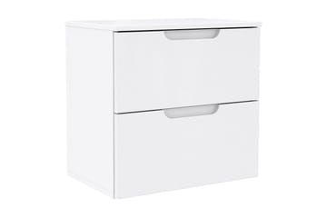 Llanharry Nattbord 50 cm med Oppbevaring 2 Skuffer - Hvit - Møbler - Bord - Avlastningsbord - Sengebord & nattbord