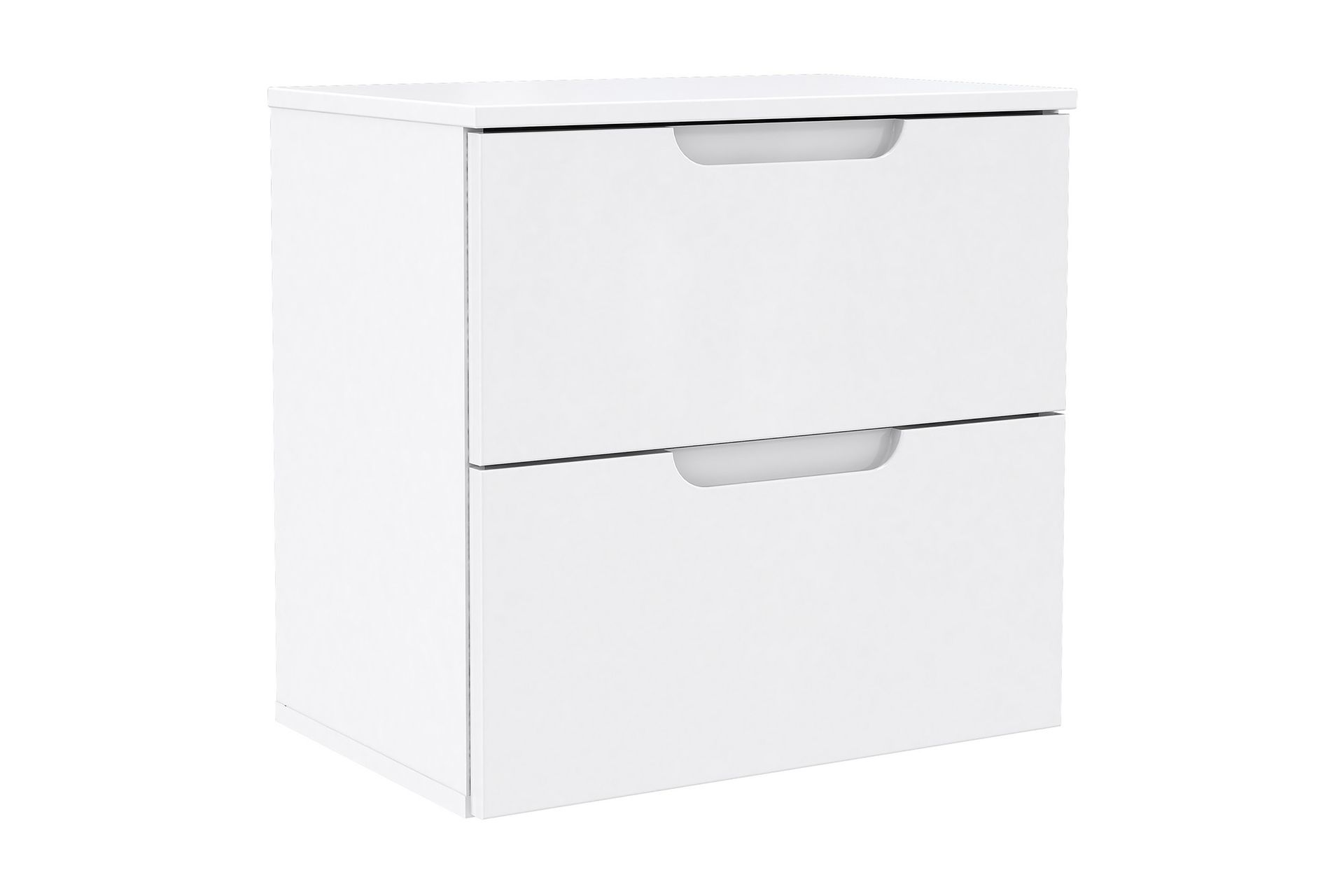 Llanharry Nattbord 50 cm med Oppbevaring 2 Skuffer - Hvit - Møbler - Bord - Avlastningsbord - Sengebord & nattbord