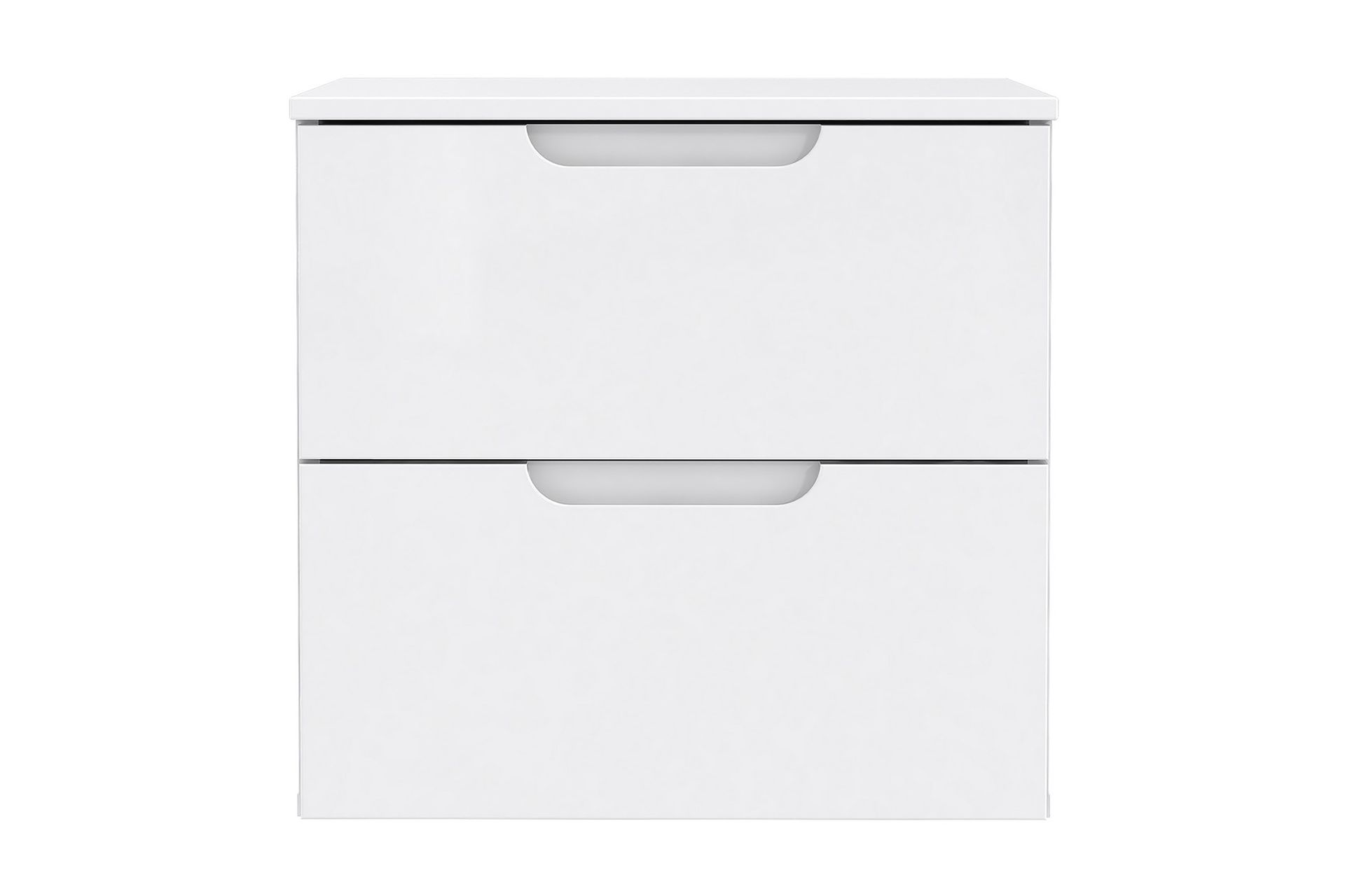 Llanharry Nattbord 50 cm med Oppbevaring 2 Skuffer - Hvit - Møbler - Bord - Avlastningsbord - Sengebord & nattbord