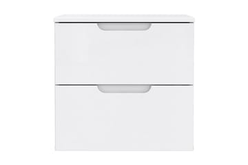 Llanharry Nattbord 50 cm med Oppbevaring 2 Skuffer - Hvit - Møbler - Bord - Avlastningsbord - Sengebord & nattbord