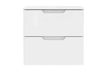 Llanharry Nattbord 50 cm med Oppbevaring 2 Skuffer - Hvit - Møbler - Bord - Avlastningsbord - Sengebord & nattbord