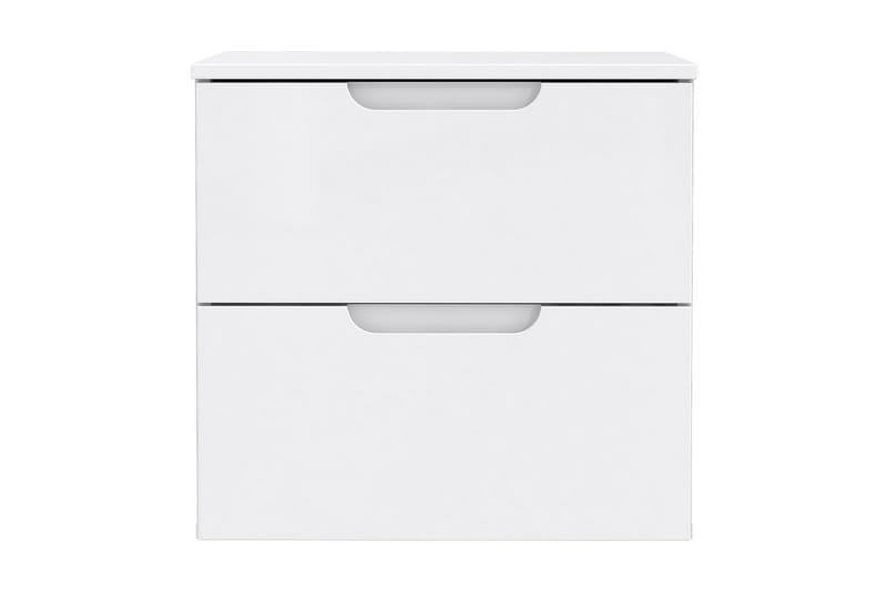 Llanharry Nattbord 50 cm med Oppbevaring 2 Skuffer - Hvit - Møbler - Bord - Avlastningsbord - Sengebord & nattbord